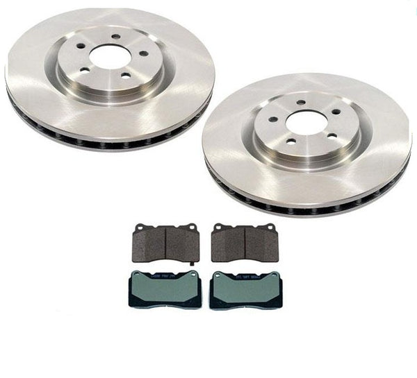 Fits 07-14 Mustang 5.4L 12-14 Boss 302 13.98 Inch New Front Rotors & Brake Pads
