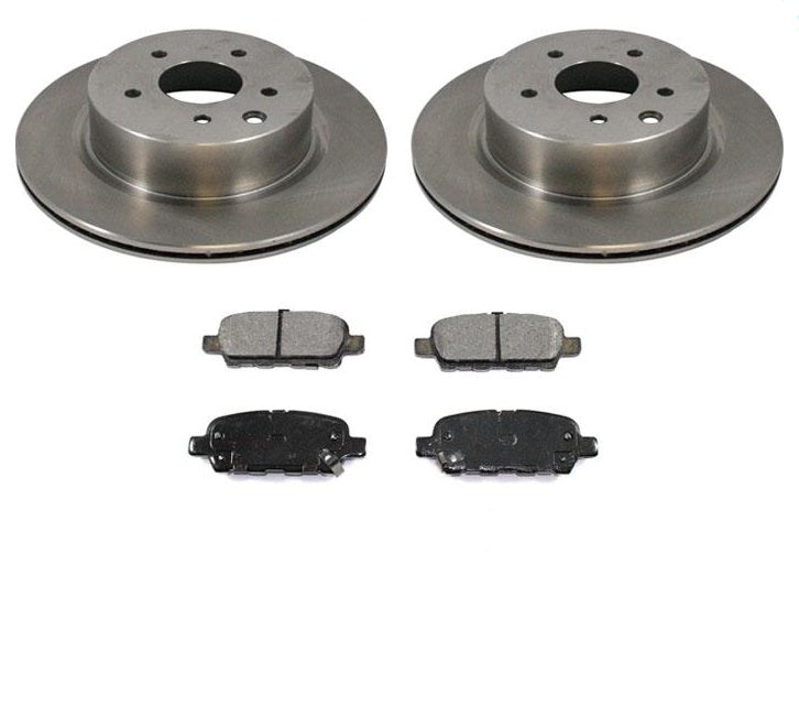09-16 Maxima (2) Rotor de freno de disco trasero 31387 con pastillas de cerámica traseras