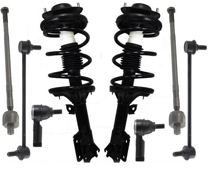 Quick Coil Spring Strut Sway Bar Links Tie Rod Ends For 01-06 Hyundai Santa Fe