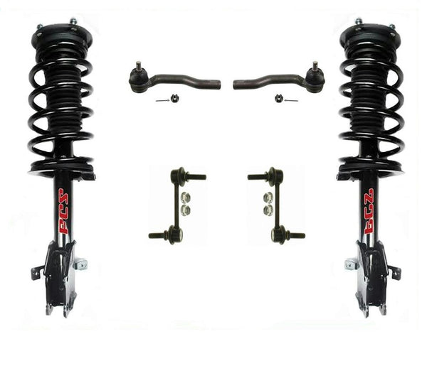 For Lincoln MKX (2) Front Coil Spring Strut and Mount Tie Rods Sway Bar 6Pc