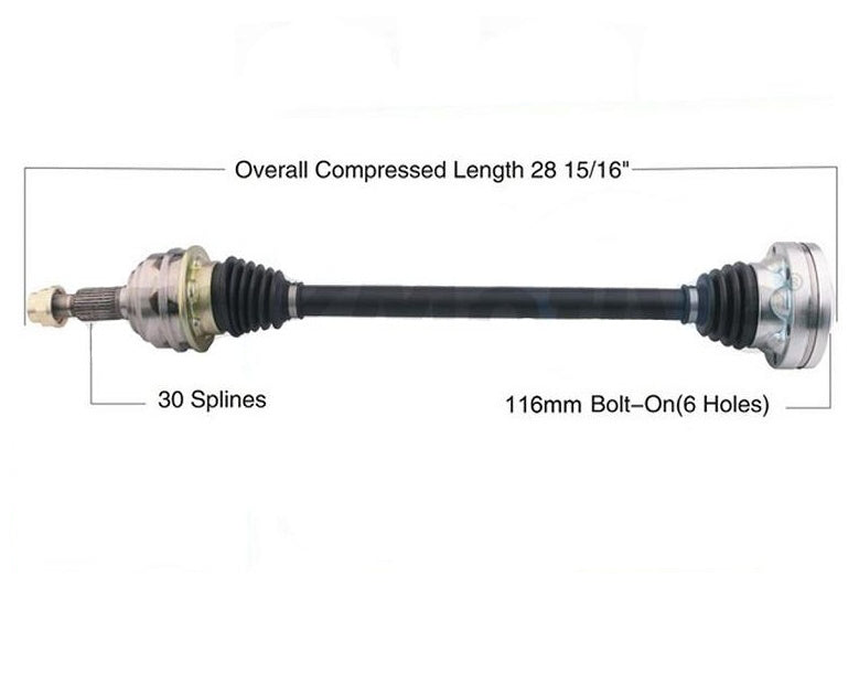 CV DRIVE AXLE SHAFT ASSEMBLY REAR LEFT OR RIGHT SIDE FOR 04-07 VW TOUAREG W/ LSD