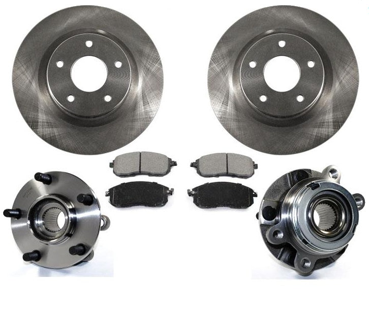 Hub Bearings With Rotors & Ceramic Pads Fits 07-12 Altima 3.5L Front 31464 CD815
