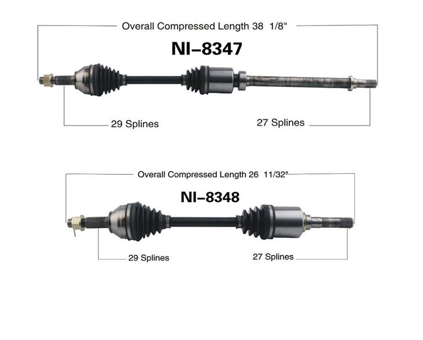 Se adapta a 08-13 AWD 4x4 Rogue Front D & P Side Nuevo eje CV REF# 40738065 Ni2642