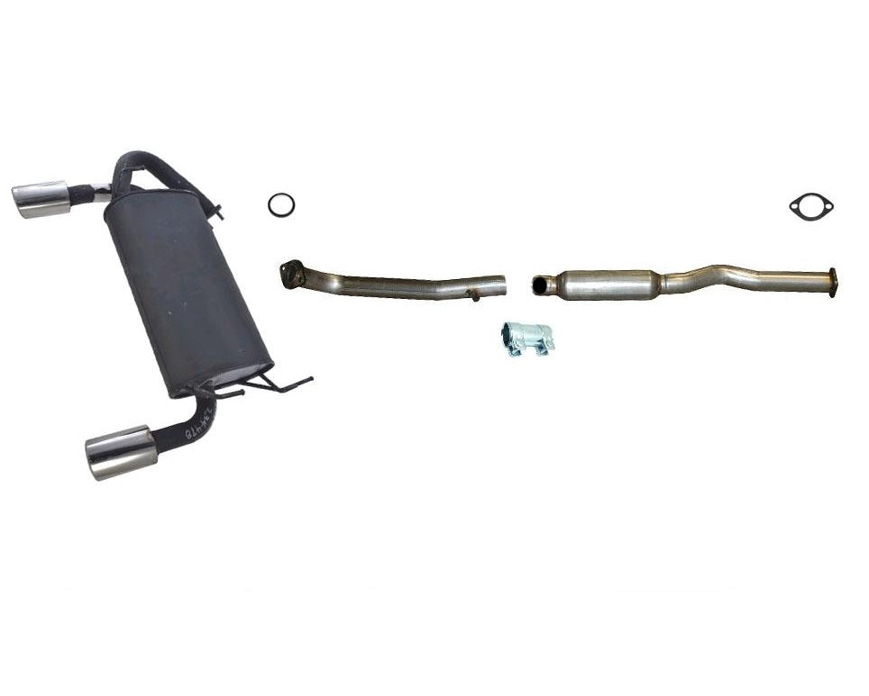 Middle Resonator Pipe and Rear Muffler With Chrome Tips For Infiniti FX45 03-04