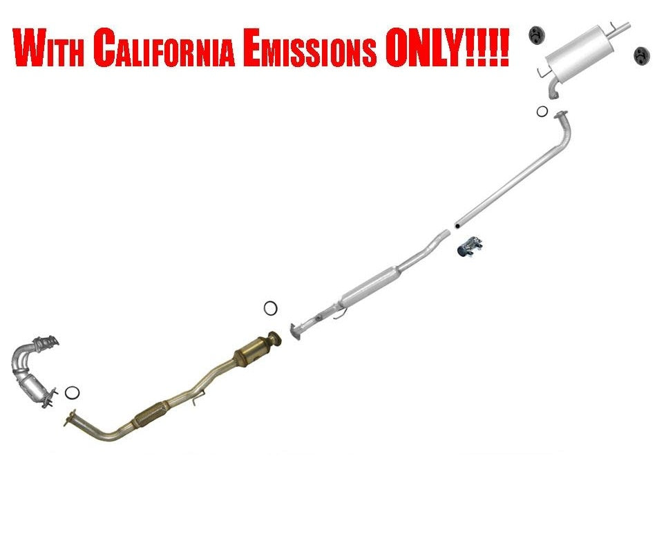 97-01 Camry 2.2L California Emisiones (2) Sistema de tubo de escape con silenciador convertidor