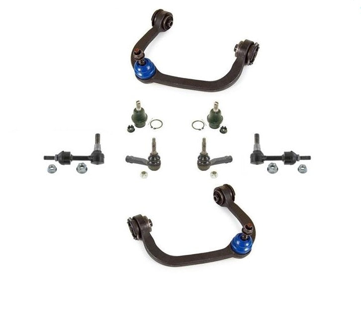 8pc For 04-05 Ford F150 2WD Upp Control Arms Low Ball Joint & Tie Rods 4803K