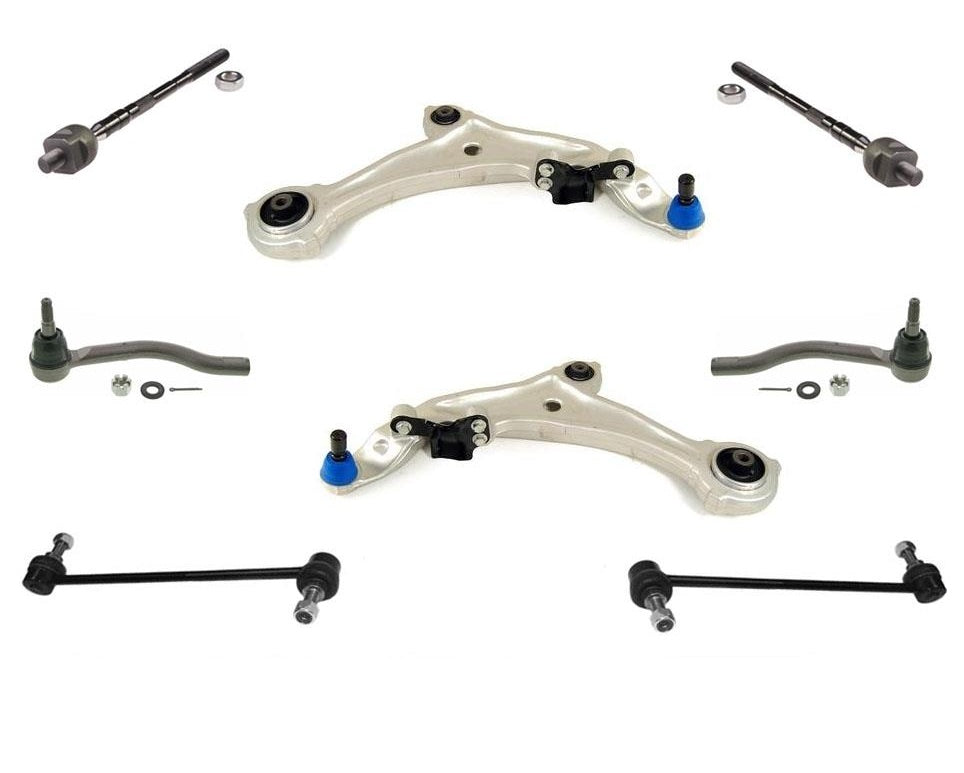 Control Arms With Ball Joint Tie Rods & Links For 09-14 Murano 8pc