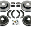 Fits 03-05 Toyota Rav4 Frt Rotors Ceramic Brake Pads Rear Brake Drums Shoes Kit