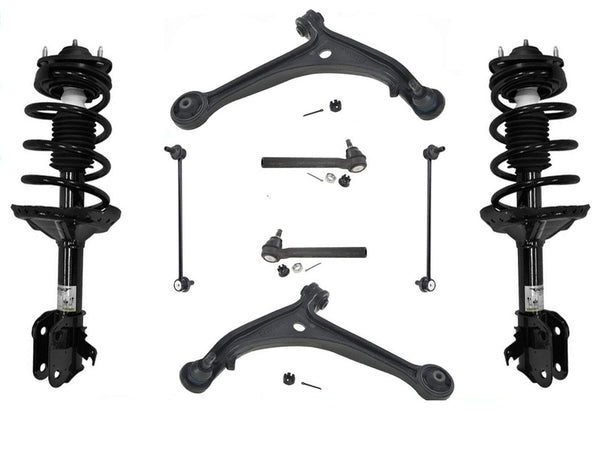Fits 08-10 Odyssey EX LX (2) Frt Shock Spring Struts Control Arms / NON TOURING