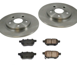 fits 08=2015 Scion Xb (2) Rear Brake Rotors & Ceramic Pads