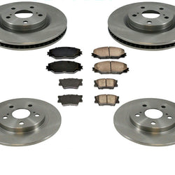 Fits 09-13 Front Wheel Drive 2.4 Vibe Matrix FT & RR Brake Rotors & CERAMIC Pads