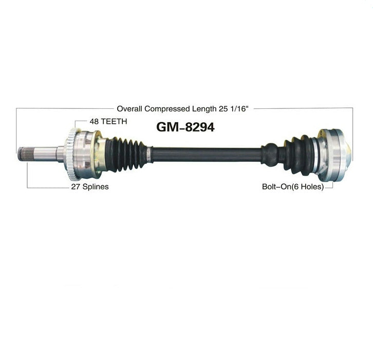 CV DRIVE AXLE SHAFT ASSEMBLY REAR Fits for 1997-2001 Cadillac Catera REAR