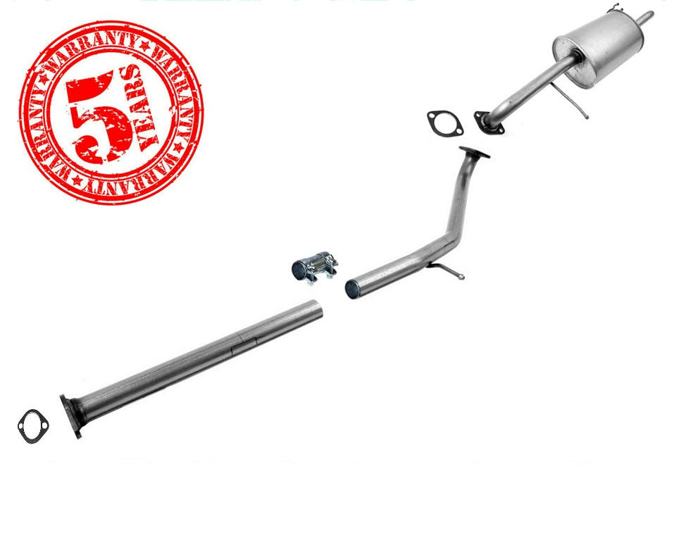 06-10 Accent 4Dr 06-09 Rio Exhaust System Muffler Extension Pipe Gaskets Clamps
