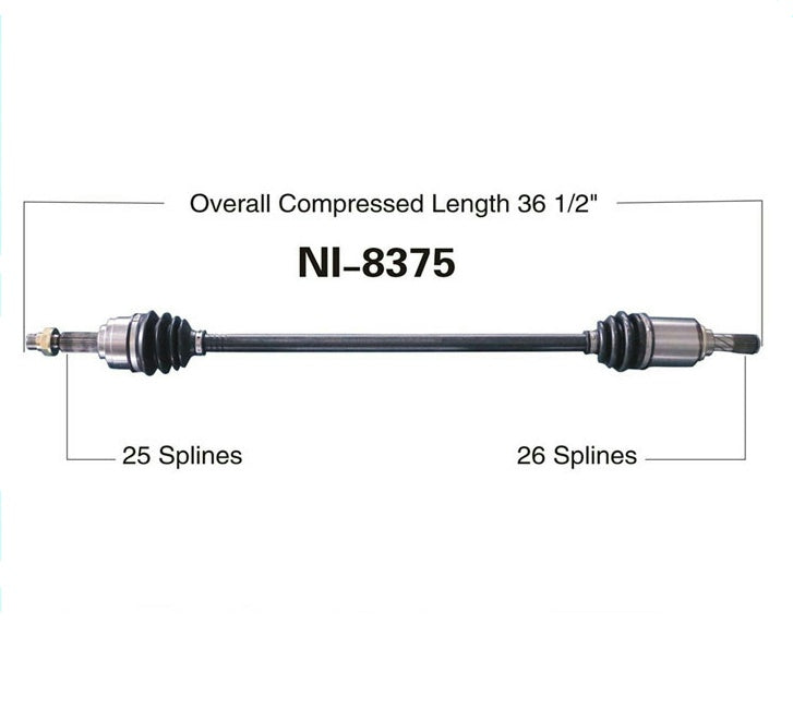CV DRIVE AXLE SHAFT ASSEMBLY FRONT RIGHT SIDE FOR 12-13 NISSAN VERSA SEDAN STAND