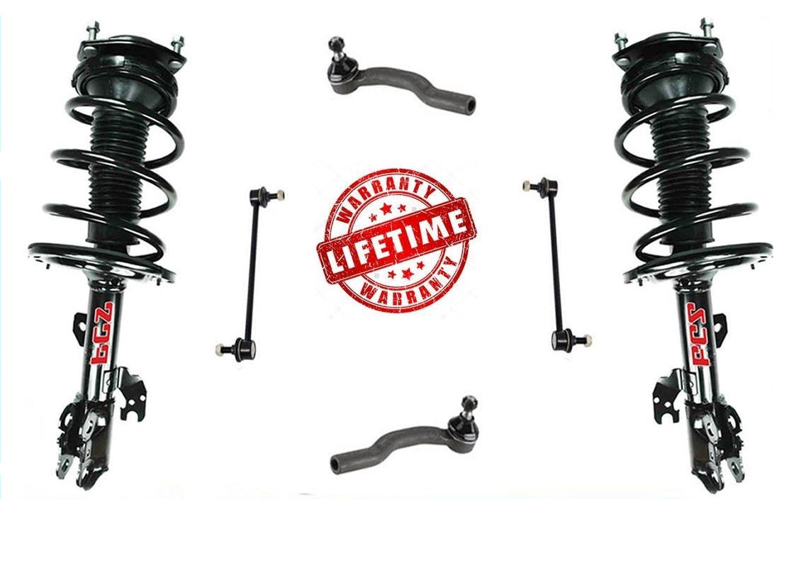 07-11 Fits Toyota Camry 4 CYL Front Sway Bar Links & Outer Tie Rod Ends