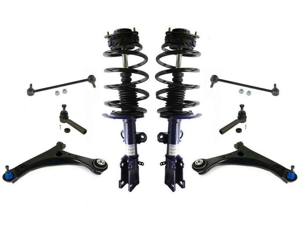 Se adapta a 08-2016 Town & Country Struts, brazos de control de resorte helicoidal, bola J, kit de 8 piezas