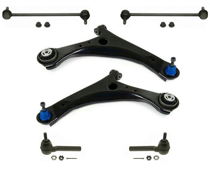 Tie Rods Sway Br Control Arm Ball Joint Fits 08-18 Dodge Grand Caravan 6 Pcs