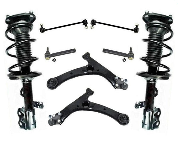 Fits 09-13 Corolla Built In Japan Front Struts Lower Arms W/ Ball Joints 8Pc