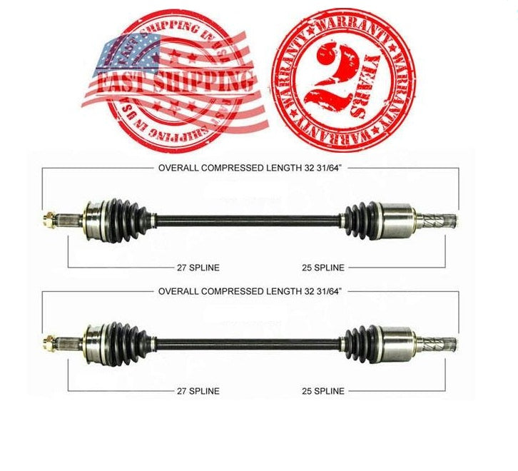 2 Front CV Axle Shafts P/S & D/S Complete Fits 06-07 B9 Tribeca & 08-14 Tribeca