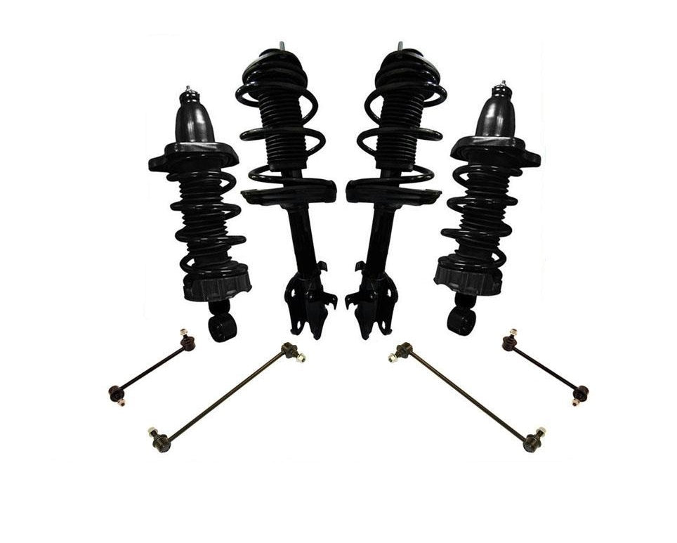Soportes de montaje de puntales de resorte helicoidal F & R para 06-14 Ridgeline 4x4 Sway Br 8 piezas