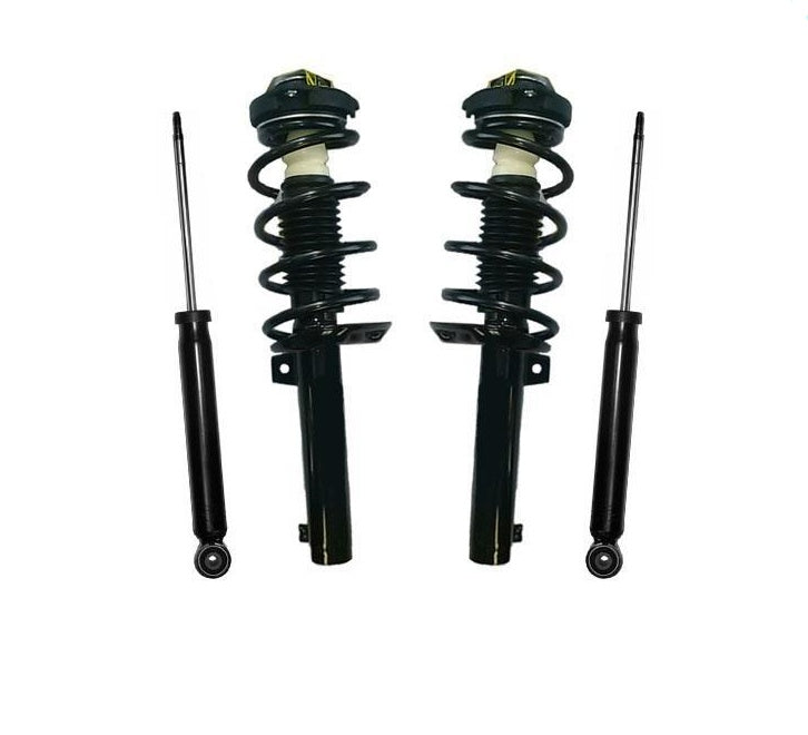 For 10-14 VW GTi 2.0L Front Wheel Drive Front Coil Spring Struts rr Shocks 4Pc