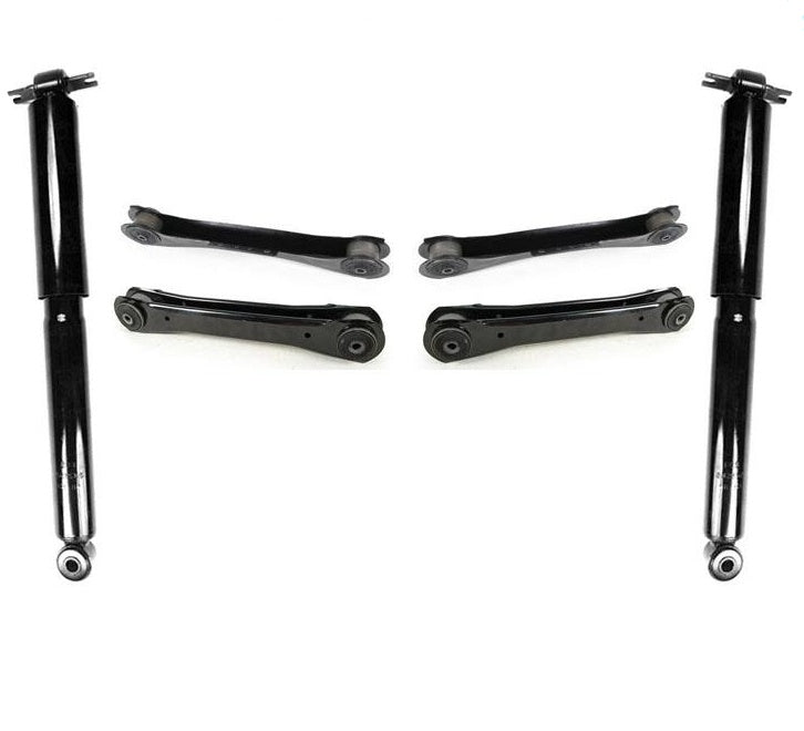 Brazos de control traseros superiores y bajos con amortiguadores de bujes, 6 piezas para Jeep Wrangler TJ 97-06