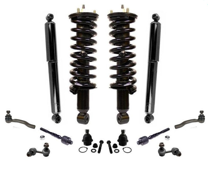 Fits 05-12 Pathfinder F Coil Spring Strut Tie Rods Ball Joints Sway Shocks 12Pc