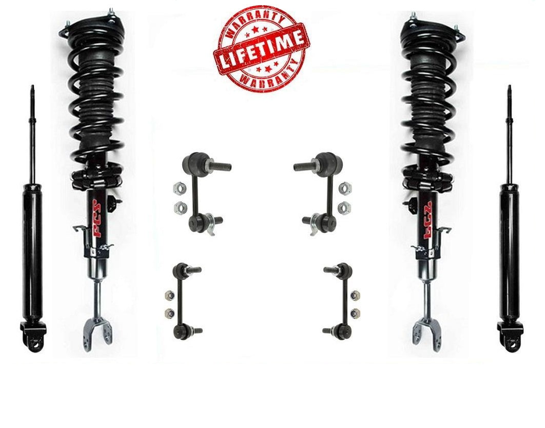 03-06 G35 W/O Sport Suspension RWD Front Struts & Rear Shocks & Sway Bar Links