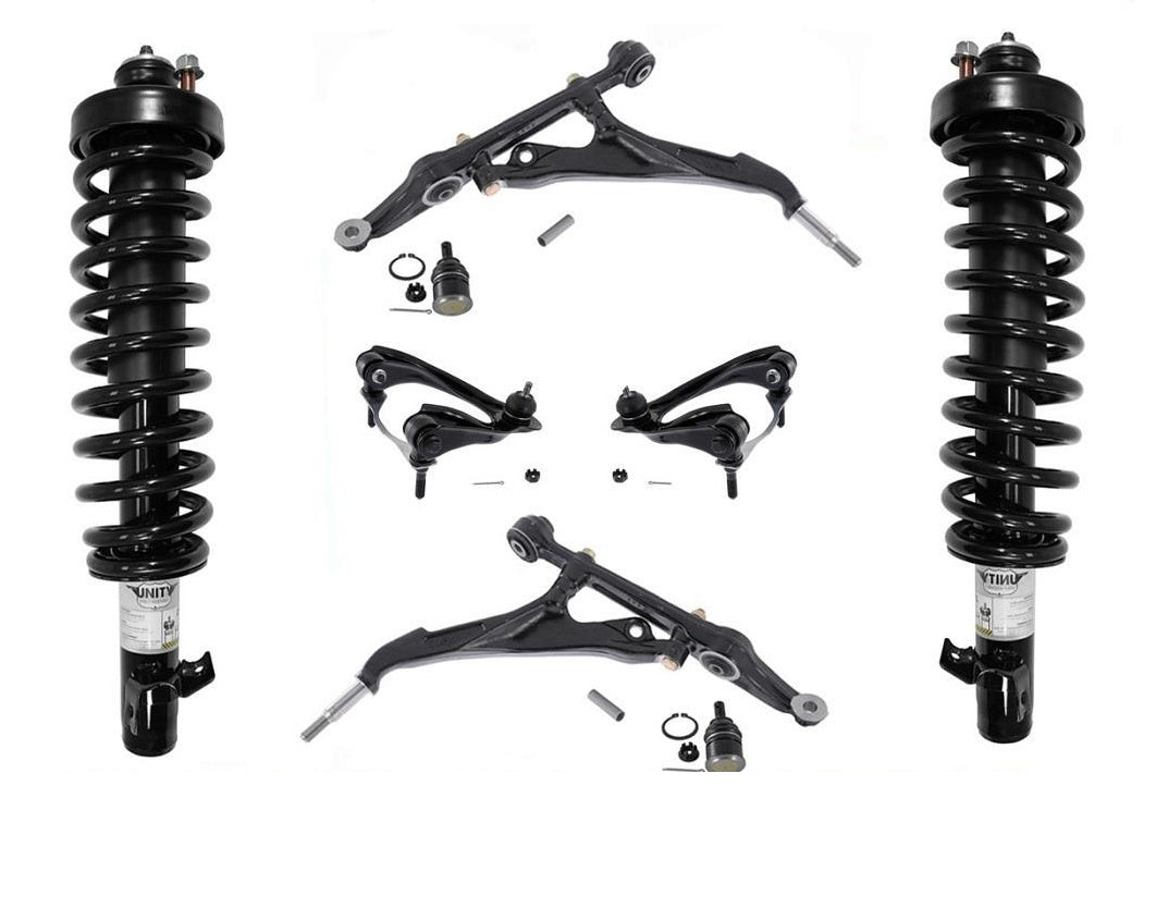Front Complete Struts Assembly Lower & Upper Arms W/ Ball Joints Civic & Integra