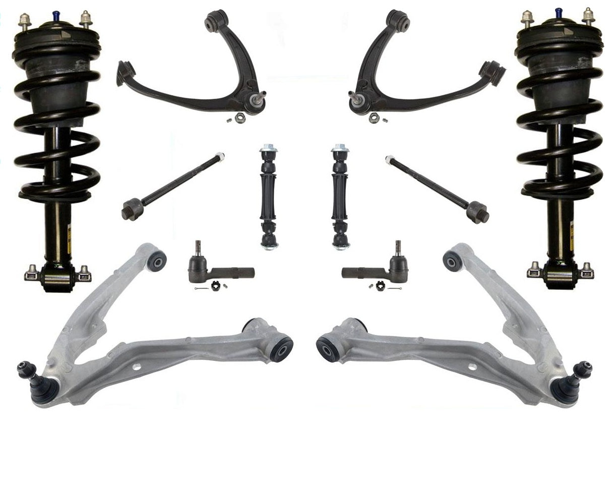 Front Complete Struts Lower Aluminum Arms 14 Pcs Fits GMC YUKON 07-11