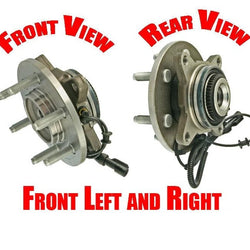 (2) 100% nuevo Pro Fecha 29/11/04 a 08 F150 4x4 W Conjunto de cubo de rodamiento de rueda de 6 lengüetas