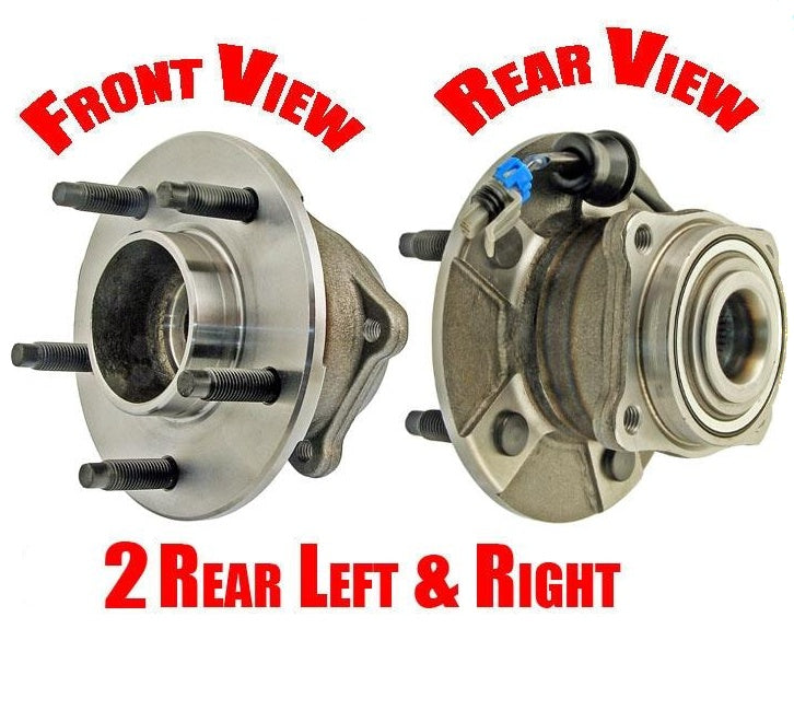 (2) Conjunto de buje de cojinete de rueda trasero para freno ABS 02-07 VUE 05-06 Equinox 4W 1 PAR