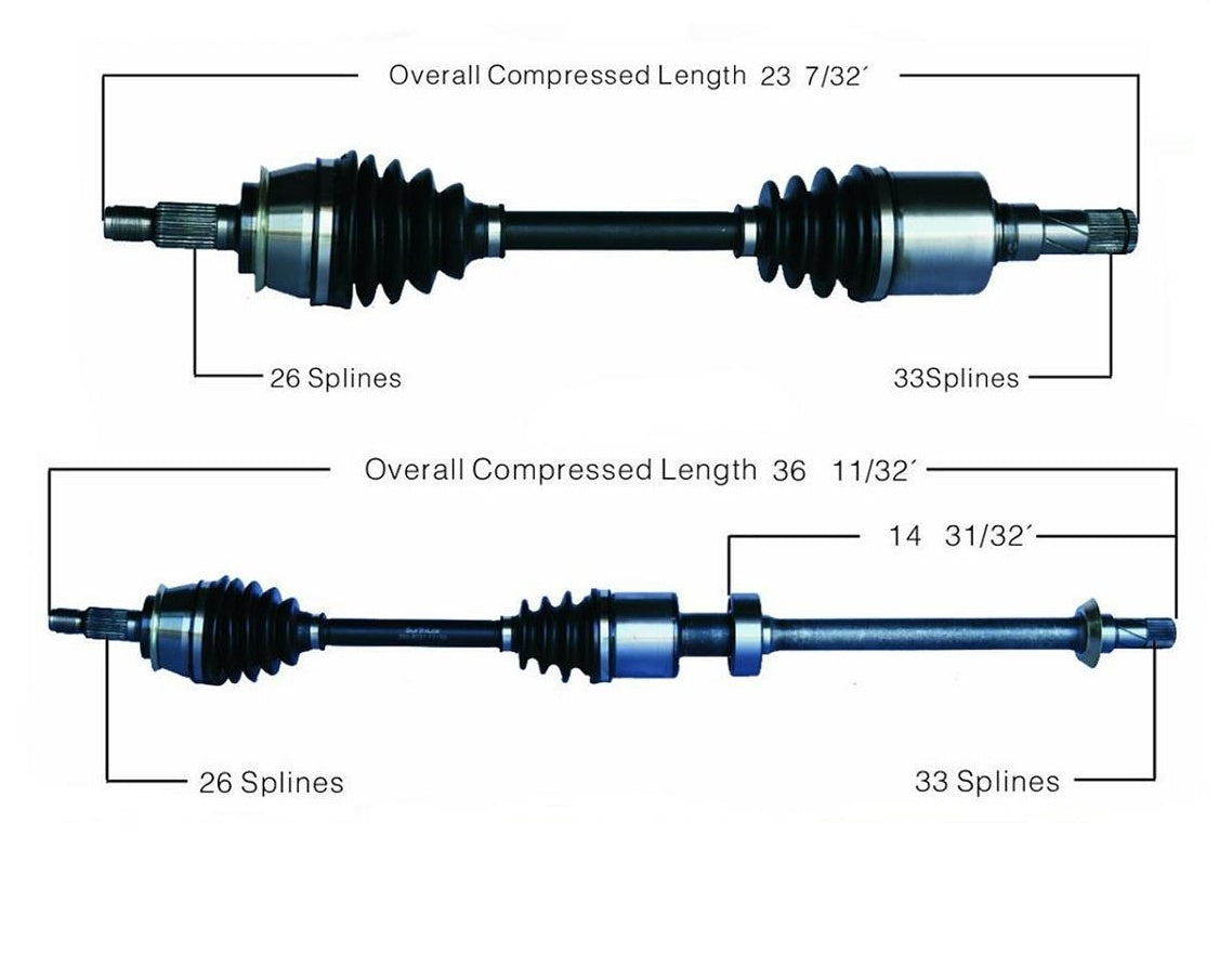 CV Axle Shaft Front Driver & Passenger Side 05-08 Mini Cooper S Supercharged!