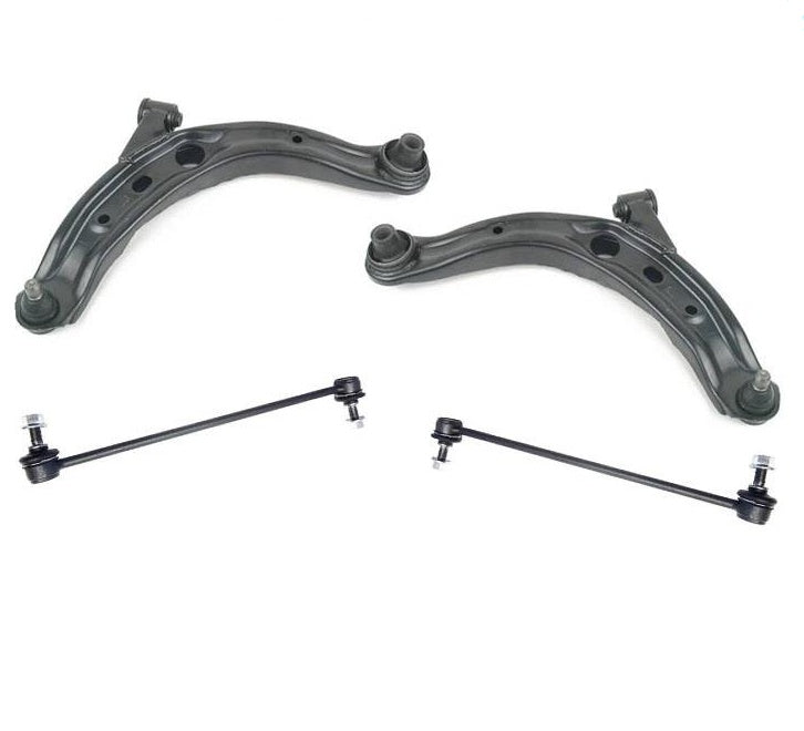01-06 MPV brazos de control inferiores delanteros L/R y rótulas, bujes, barras estabilizadoras, 4 piezas