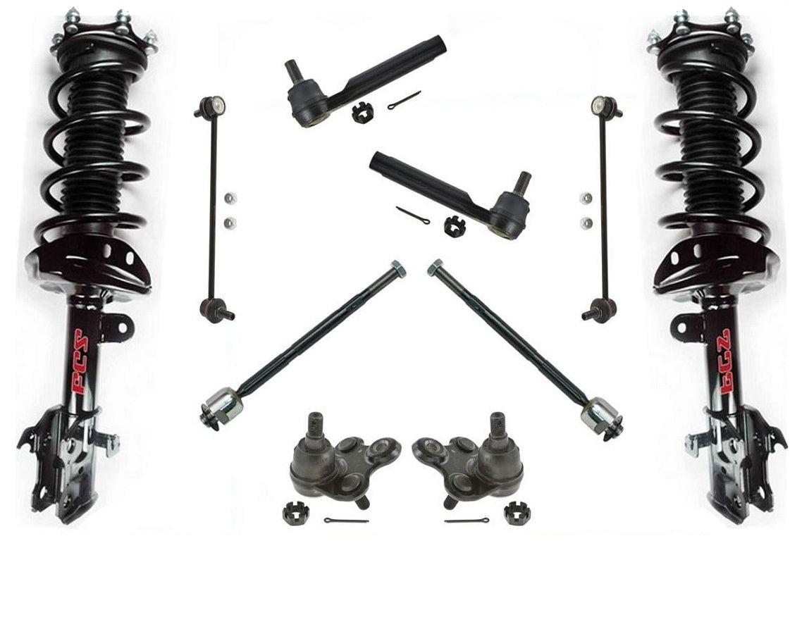 For 07-12 Acura RDX Front Left & Right Struts Links Tie Rods & Ball Joints 10Pcs