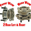 (2) 1 par de cojinetes y bujes de rueda trasera 100% nuevos para Nissan Quest Van 04-2009