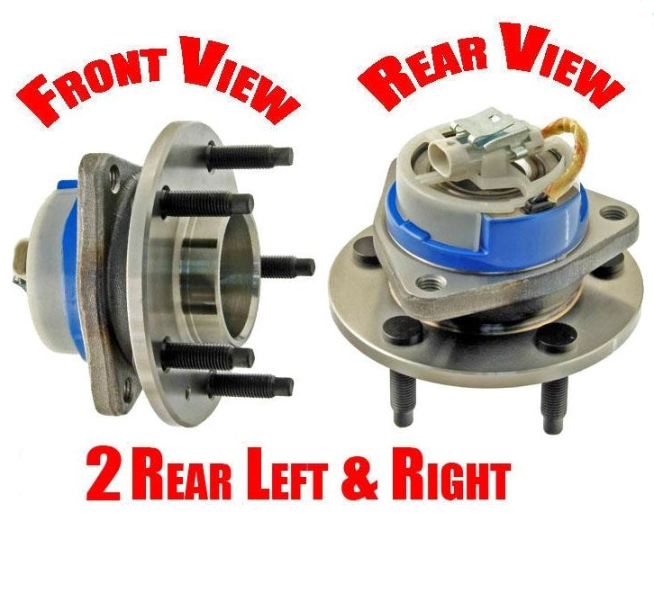 (2) Conjunto de cubo de rodamiento de rueda TRASERO de 1 par para Spectra 00-04 con frenos de tambor TRASERO
