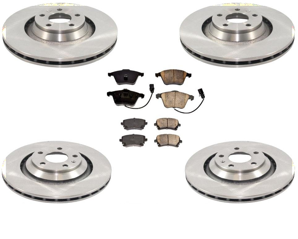 06-11 A6 A6 Quattro con rotor y pastillas de freno de disco más grandes de 347 mm, 13 5/8 pulgadas, 6 piezas Kt
