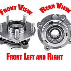 (2) Conjunto de buje delantero con rodamiento de rueda probado 100% nuevo para Nissan GT-R Pr 11-17