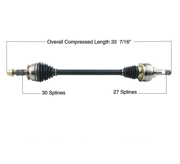 (1) Ejes traseros D/S Cv para transmisión automática Chevrolet Camaro V6 3.6L