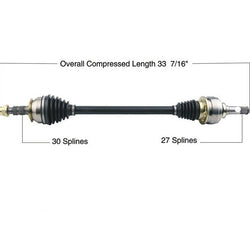 (1) Ejes traseros D/S Cv para transmisión automática Chevrolet Camaro V6 3.6L