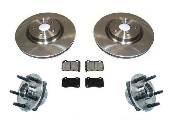 Fits 10-15 Camaro Rear Rotors Pads & Wheel Hub Bearings V8 6.2L ONLY (5)