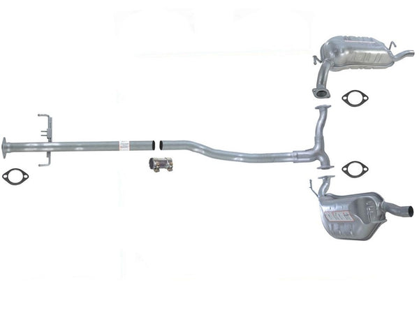 New Exhaust System For 2006-2007 Mazda 6 2.3L Turbo Middle Resornator & Mufflers