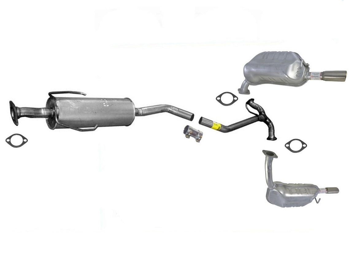 Exhaust System For 2003-2008 Mazda 6 2.3L Middle Resonator & Mufflers