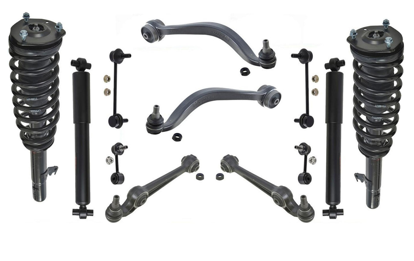 All Wheel Drive Only 07-09 Fusion 3.0 AWD Front Complete Struts Shocks Arms 12Pc