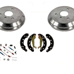 Para 05-15 Smart Car Fortwo 100% nuevos tambores de freno traseros y zapatas de freno traseras, kit de 4 piezas