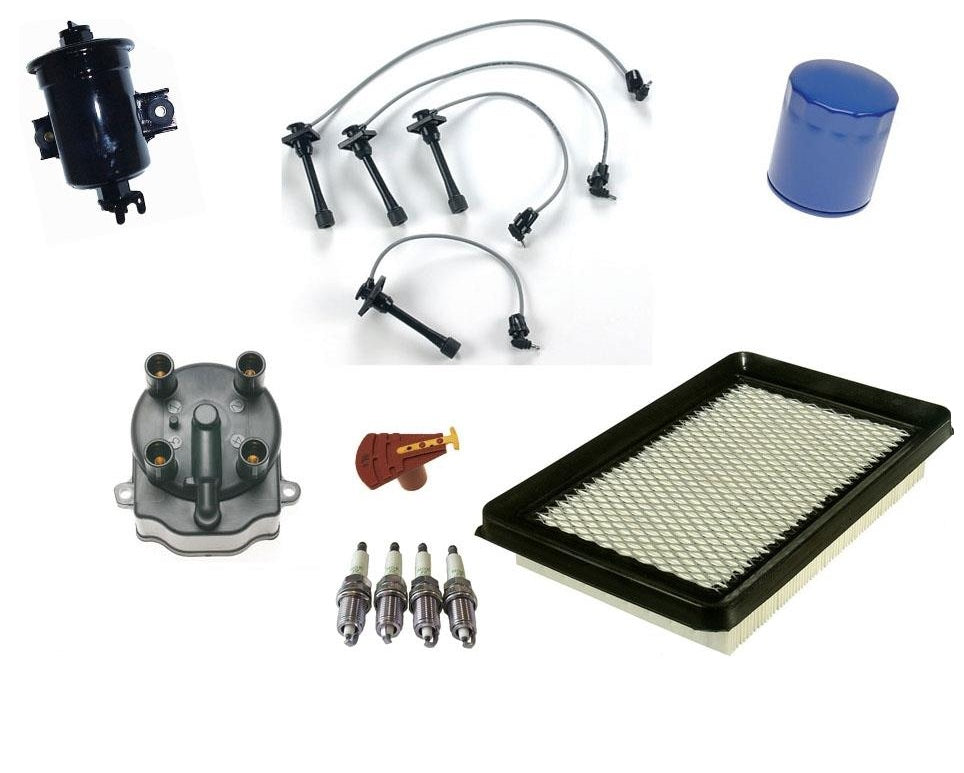 Spark Plug Ignition Wires Cap Rotor Air Oil Gas Filter Plugs for 93-97 GEO Prizm