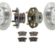 Rodamientos de cubo de rueda de rotores traseros y pastillas de freno para Honda Accord 2.3L 1998-2002