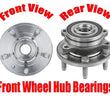 (2) Conjunto de buje y cojinete de rueda 100% nuevo para tracción en todas las ruedas SHO delantera 13-17