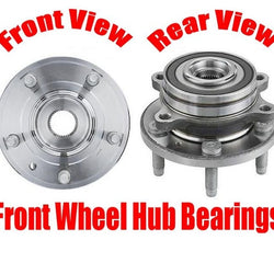 (2) Conjunto de buje y cojinete de rueda 100% nuevo para tracción en todas las ruedas SHO delantera 13-17